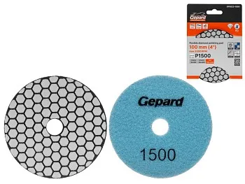 Алмазный гибкий шлифкруг "Черепашка" 100мм P1500 сух. GEPARD (GP5023-1500)