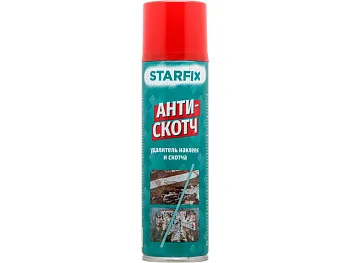 Удалитель наклеек и скотча STARFIX Антискотч (аэрозоль) 335 мл