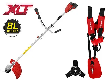 Триммер аккум. WORTEX TB 3036-1 AT XLT SOLO БЕСЩЁТ.ДВИГ., 18В+18В, шир.скаш.380/255 мм леска/нож