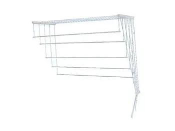 Сушилка для белья потолочная алюминиевая 1,5 м, 5 стержней,  белая, PERFECTO LINEA