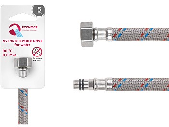 Подводка гибкая, Nylon, иголка м10 короткая - гайка 1/2" 80 см ECONOCE
