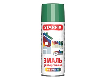 Краска-эмаль аэроз. универсальная зеленый STARFIX 520мл (6029)