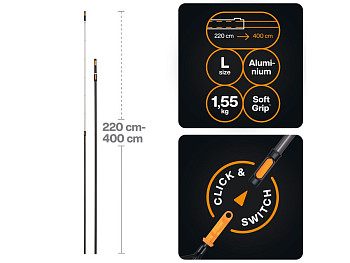 Черенок алюминиевый телескопический L 220-400см OneClick FISKARS