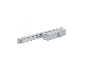Доводчик дверной БУЛАТ PROFI  ДД 802/3 AH-S (40-85 кг) серебро, морозостойкий со скольз. Тягой