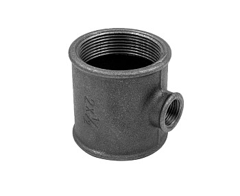 Тройник ред. 1 1/2" х 1/2" чугун черн., AV Engineering