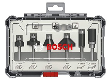 Набор кромочных фрез 6 мм (6шт) BOSCH