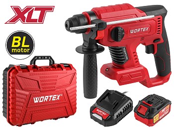 Аккум. перфоратор WORTEX CRH 1820-2 в чем. ALL1 XLT SET БЕСЩЕТ., 18 В, 2.2 Дж, 20 мм, 1х4 А*ч