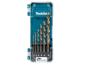 Набор сверл по металлу HSS-Co 2,3,4,5,6,8 мм (6 шт) MAKITA