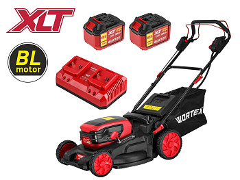 Газонокосилка аккум. WORTEX CLM 4536-4 в кор. XLT SET БЕСЩЁТ.ДВИГ., САМОХОД., 18В+18В, 2х6Ач акб