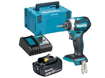 Аккум. шуруповерт MAKITA LXT DTD 154 Z MAKPAC + АКЦИЯ (1 аккумулятор, зарядное)