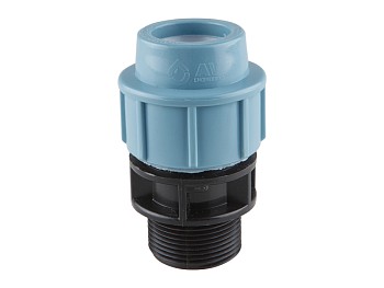 Ниппель 50 х 1 1/2" нар. (для ПЭ труб), AV Engineering