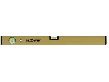 Уровень 2000 мм 2 глаз. брусковый, золото P01 SLOWIK (быт.)