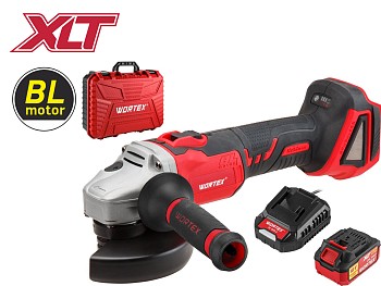 Аккум. углошлифмашина WORTEX CAG 1812 E в чем. ALL1 XLT SET БЕСЩЕТ., 18 В, 125 мм, 8000 об/мин