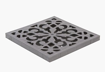 Решетка пластиковая декоративная к дождеприемнику (металлик), Ecoteck, РБ