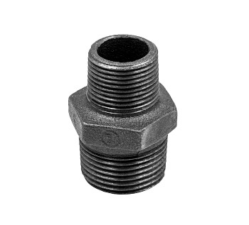 Ниппель ред. 2" х 1 1/2" нар.-нар. чугун черн., AV Engineering