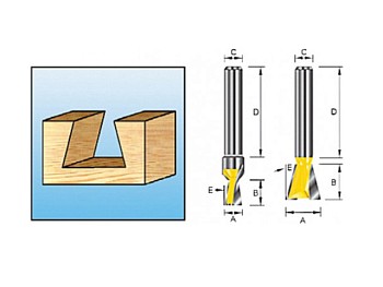 Фреза лас/хв25,4х22,2х12х38х2Т MAKITA
