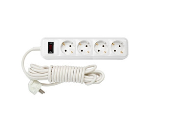 Удлинитель бытовой 5м (4 роз., 2.5кВт, с/з, ПВС 3х0,75) Bylectrica