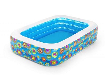 Надувной детский бассейн Happy Flora, 229х152x56 см, BESTWAY