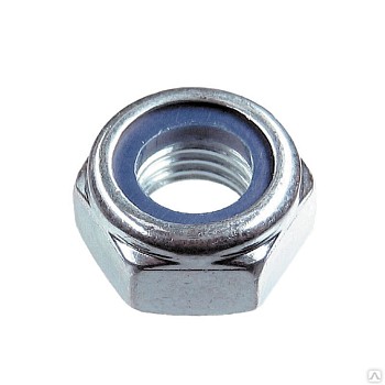 Гайка М4 со стопорным кольцом, цинк, DIN 985 (100 шт в зип-локе) STARFIX