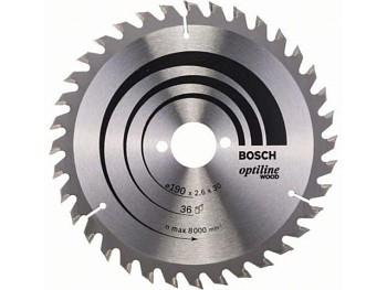 Диск пильный 190х30 мм 36 зуб. по дереву OPTILINE BOSCH