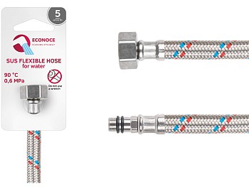 Подводка гибкая, SUS, иголка м10 короткая - гайка 1/2" 60 см ECONOCE