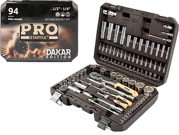 Набор головок и бит 94пр. 1/4",1/2" PRO STARTUL DAKAR (PRO-094DK)