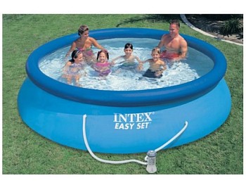Надувной бассейн Easy Set, 457х84 см + фильтр-насос 220 В, INTEX
