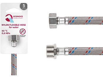 Подводка гибкая, Nylon, гайка 1/2" - штуцер 1/2" 150 см ECONOCE