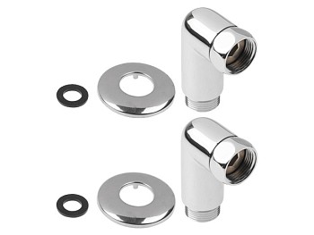 Американка угловая 3/4" вн. х 3/4" нар. ХРОМ, AV Engineering (2 шт. в уп.)
