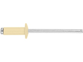 Заклепка вытяжная 3.2х8 мм алюминий/сталь, RAL 1014 (20000 шт в коробе) STARFIX