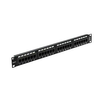 Патч-панель 19", 1U, 24 порта, UTP, RJ-45, CAT 5e REXANT